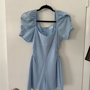 Elegant Blue Romper Dress